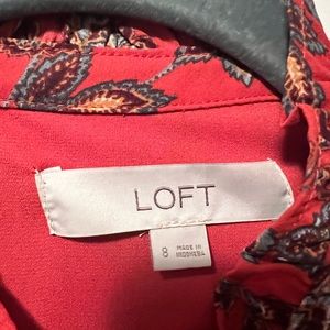 Loft paisley print dress. Burnt orange color, really pretty colors.